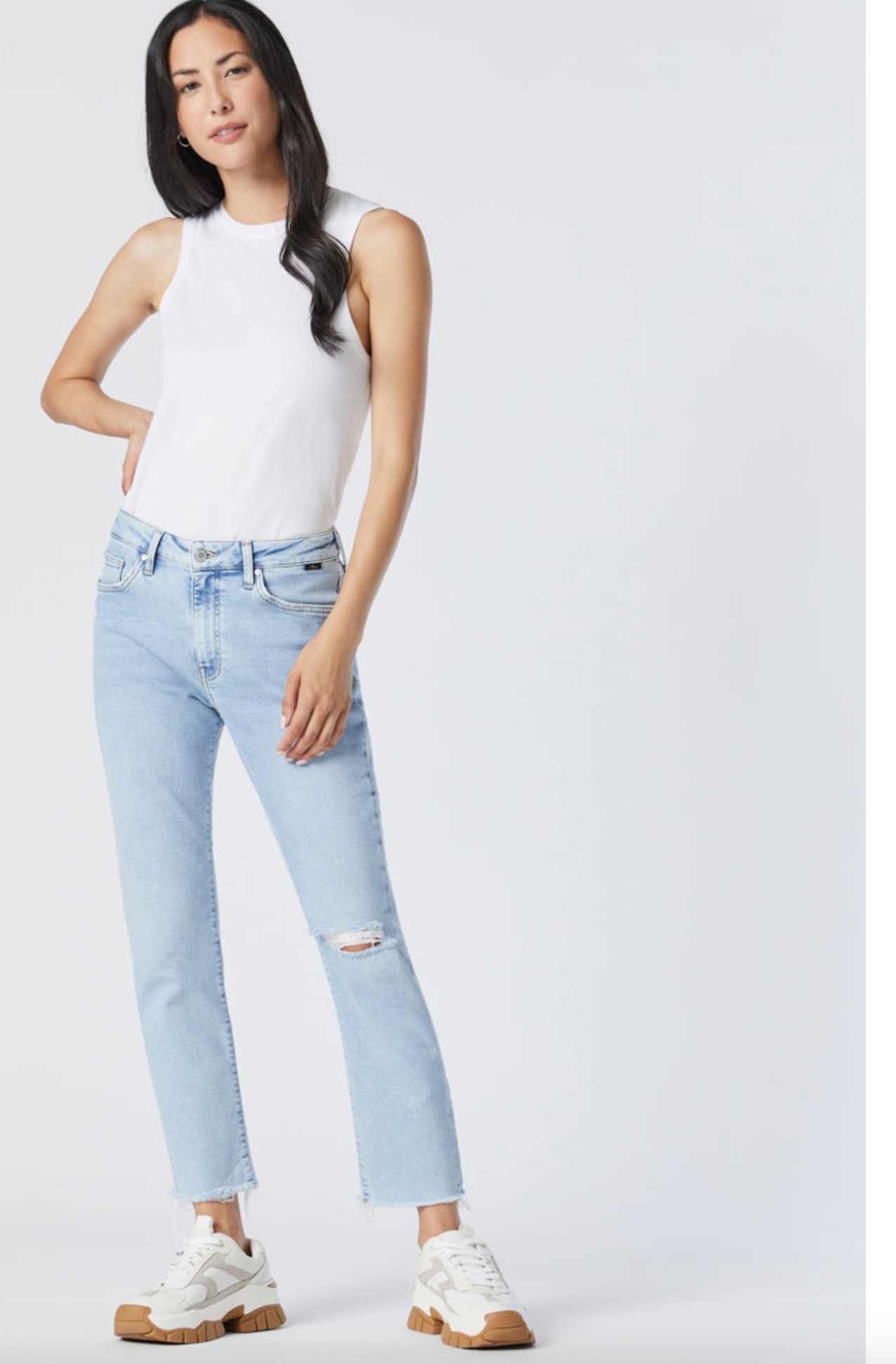 Viola High Rise Slim Straight Jeans