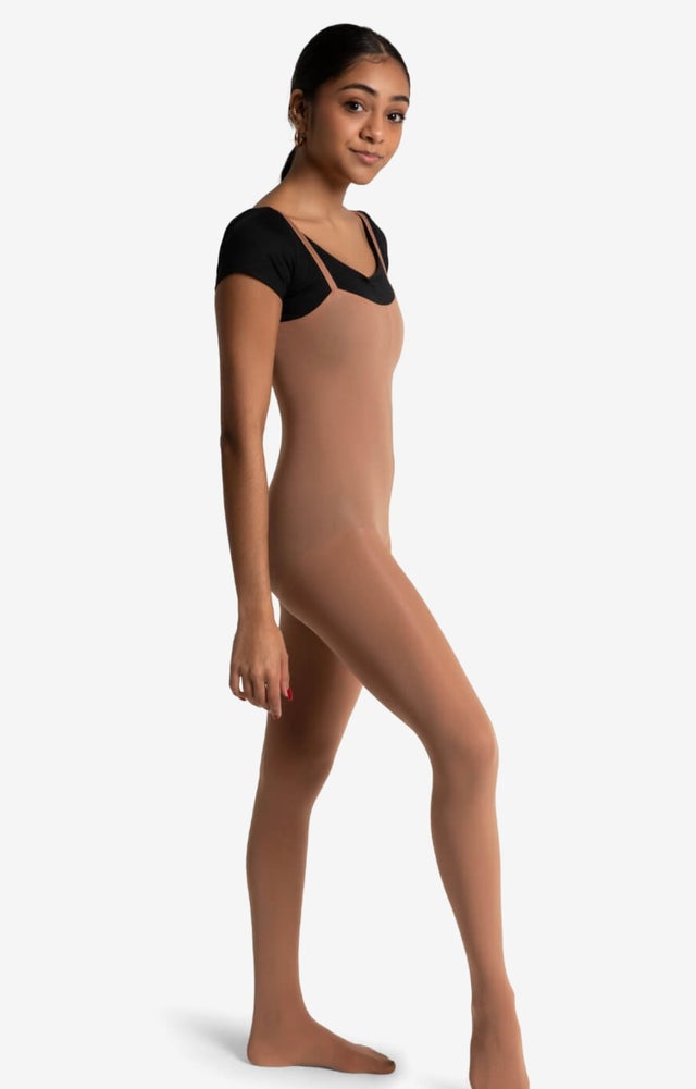 capezio dance tights adult footless tights light suntan adult