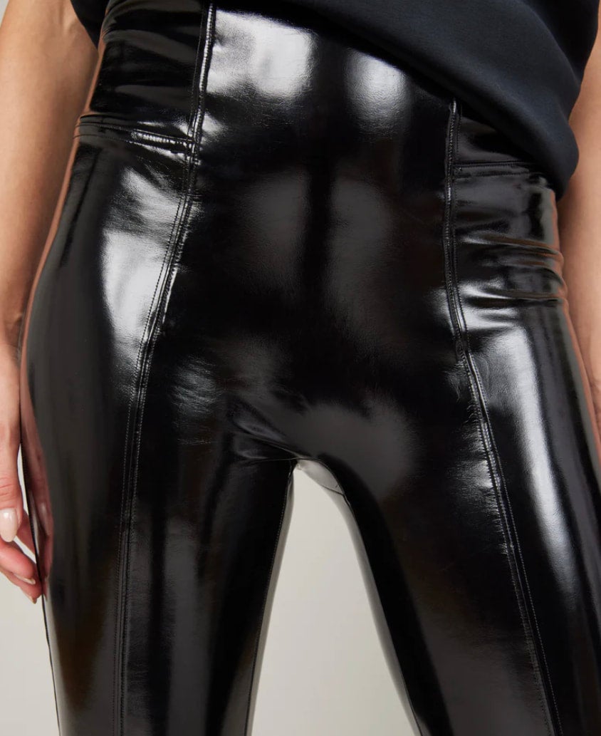SPANX, Pants & Jumpsuits, Spanx Faux Leather Leggings High Rise Pull On  Black Medium