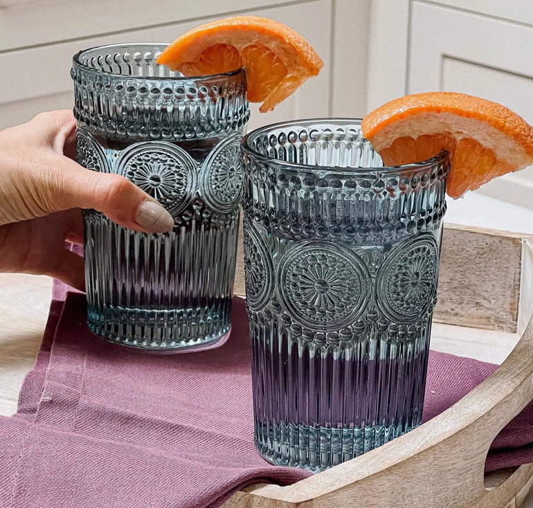 Textured Drinking Glasses